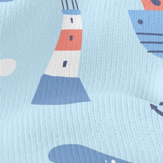 Lighthouse Whale Stretch Jersey