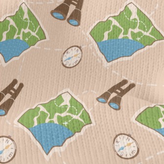 Binoculars Compass Map Stretch Jersey