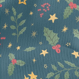 Christmas Red Small Fruit Stretch Jersey