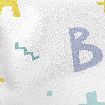 Cute Geometry ABC Lightweight Cotton Poplin