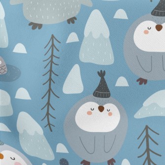 Frozen World Penguins Lightweight Cotton Poplin