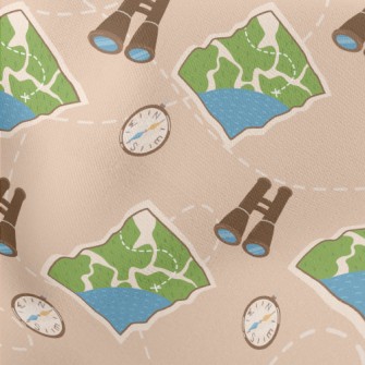 Binoculars Compass Map Lightweight Cotton Poplin