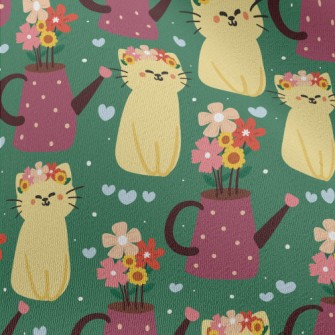 Cute Cat With Wreath Chiffon