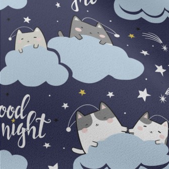 Cat Family On The Cloud Chiffon