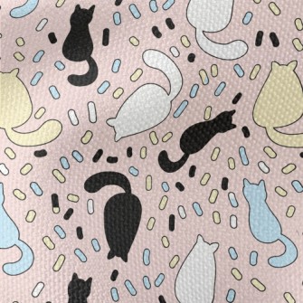 Cute Cat Back Waterproof Canvas