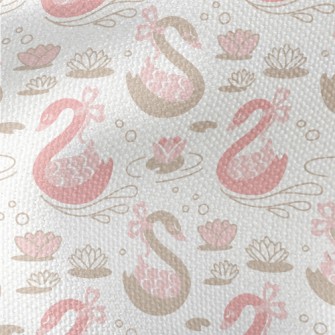 Beautiful Ribbon Swan Waterproof Canvas