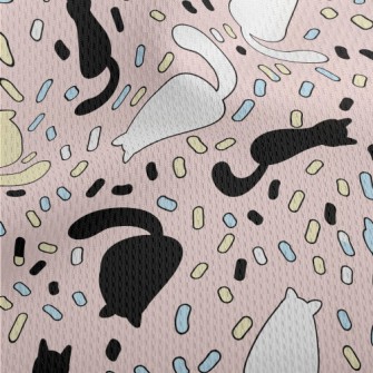 Cute Cat Back Athletic Mesh Flat Back