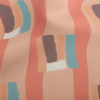 Patchwork Of Vertical Color Bl Athletic Mesh Flat Back