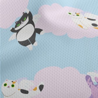 Super Cute Flying Cat Athletic Mesh Flat Back