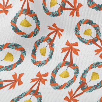 Christmas Wreath Bells Terry