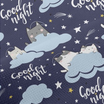 Cat Family On The Cloud Performance Linen