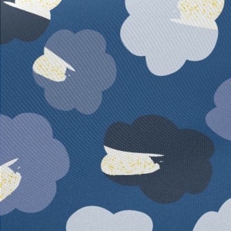 Artistic Round Flowers Twill