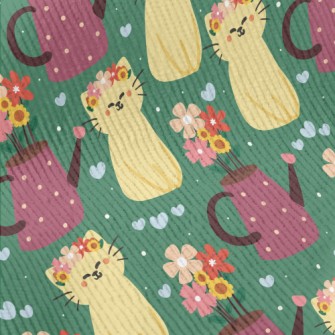 Cute Cat With Wreath Standard Corduroy