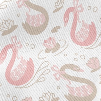 Beautiful Ribbon Swan Standard Corduroy