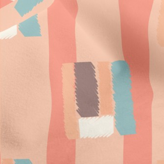 Patchwork Of Vertical Color Bl Micro Fleece