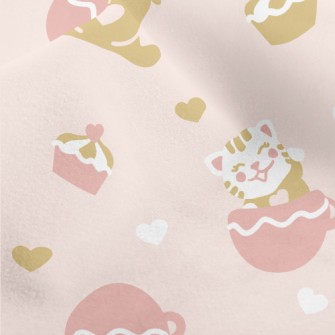 Smiling Cup Cat Micro Fleece