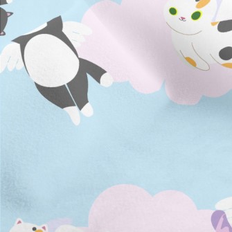 Super Cute Flying Cat Micro Fleece