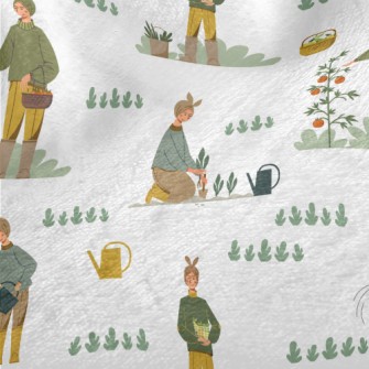 Gardening Girl Minky