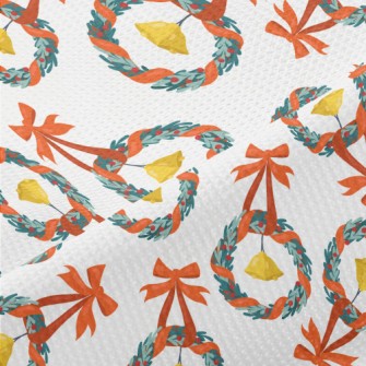 Christmas Wreath Bells Piqué