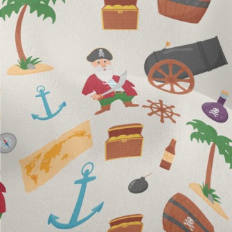 Pirate Cannon Treasure Chest Lightweight Performance Linen