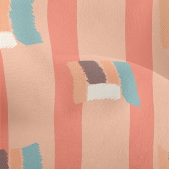 Patchwork Of Vertical Color Bl Lightweight Performance Linen