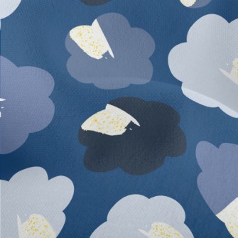 Artistic Round Flowers Lightweight Performance Linen