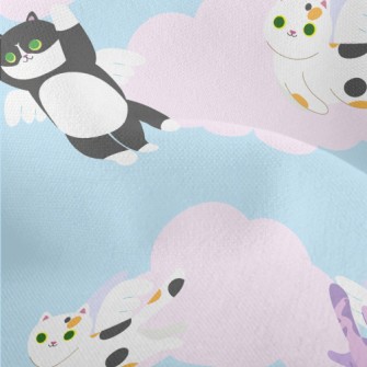 Super Cute Flying Cat Lightweight Performance Linen