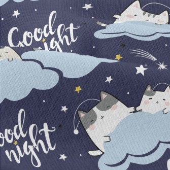 Cat Family On The Cloud Modern Jersey