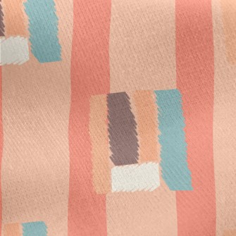 Patchwork Of Vertical Color Bl Jersey Backed Fleece