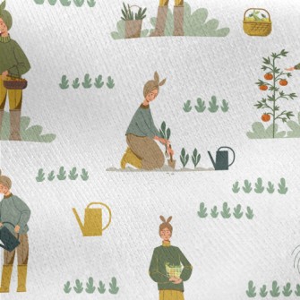 Gardening Girl Jersey Backed Fleece