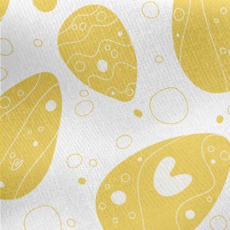 Heart Painted Eggs Jersey Backed Fleece