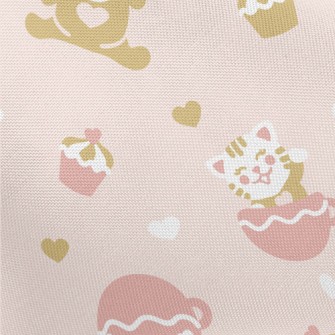 Smiling Cup Cat Pongee