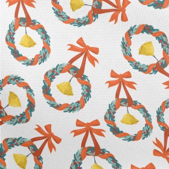 Christmas Wreath Bells Pongee