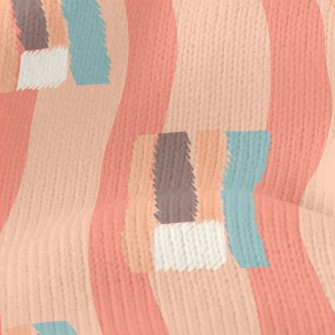 Patchwork Of Vertical Color Bl Stretch Jersey