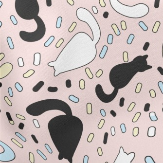 Cute Cat Back Lightweight Cotton Poplin