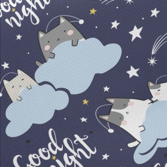 Cat Family On The Cloud Midweight Cotton Poplin