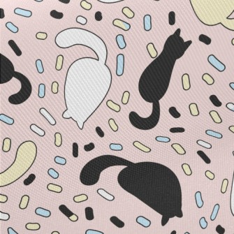 Cute Cat Back Midweight Cotton Poplin