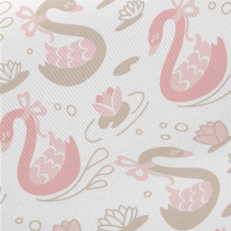 Beautiful Ribbon Swan Midweight Cotton Poplin