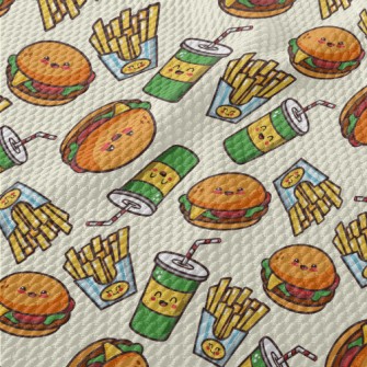 Drinks Burgers French Fries Birdseye Piqué