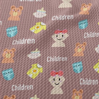 Cartoon Baby Diapers Birdseye Piqué