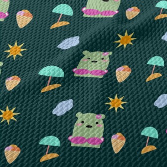 Bikini Cute Bear Birdseye Piqué