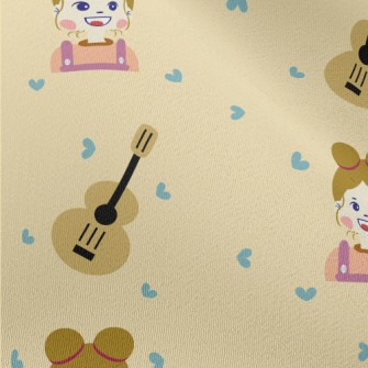 Girl With Guitar Chiffon