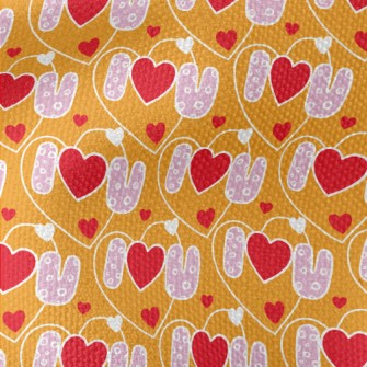I Love You Big Heart Waterproof Canvas