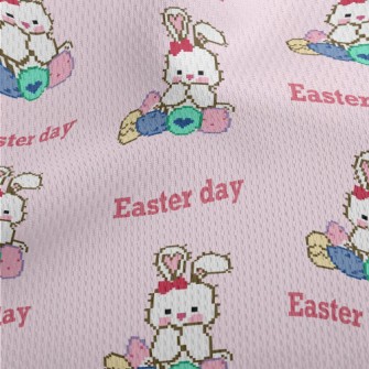Cute Easter Bunny Athletic Mesh Flat Back