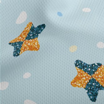 Sequined Stars Athletic Mesh Flat Back