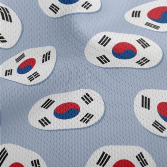 South Korea Flag Banner Athletic Mesh Flat Back