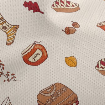 Autumn Sweater Socks Athletic Mesh Flat Back