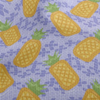 Pineapple Shaped Swimming Mat Athletic Mesh Flat Back