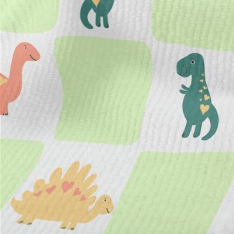Dinosaur Checkerboard Terry
