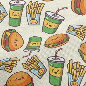 Drinks Burgers French Fries Performance Linen
